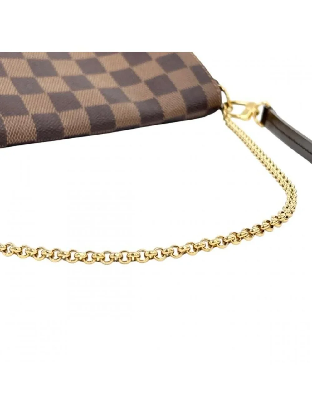 Louis Vuitton Shoulder Bag Damier Ebene Favorite MM Plaid Brown